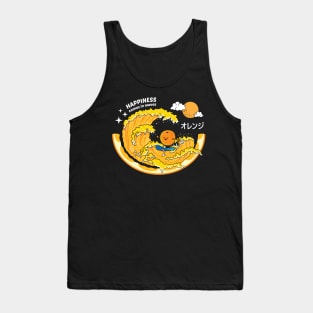 Orange Wave Tank Top